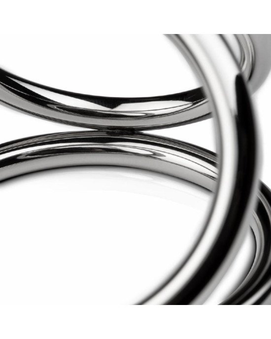 Потрійне ерекційне кільце Sinner Gear Unbendable – Triad Chamber Metal Cock and Ball Ring – Large Потрійне ерекційне кільце Sinner Gear Unbendable – Triad Chamber Metal Cock and Ball Ring – Large
