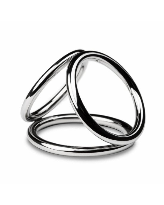 Потрійне ерекційне кільце Sinner Gear Unbendable – Triad Chamber Metal Cock and Ball Ring – Large Потрійне ерекційне кільце Sinner Gear Unbendable – Triad Chamber Metal Cock and Ball Ring – Large