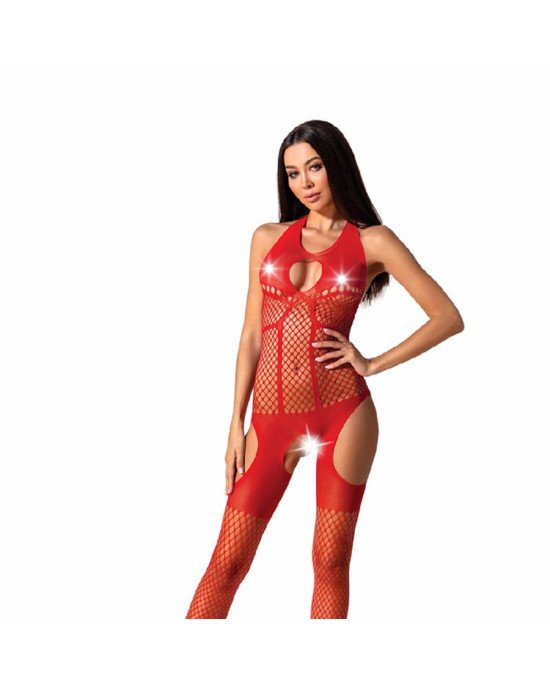 Бодістокінг з імітацією панчох Passion BS079 red Бодістокінг з імітацією панчох Passion BS079 red