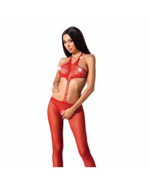 Відкритий бодістокінг Passion BS080 red