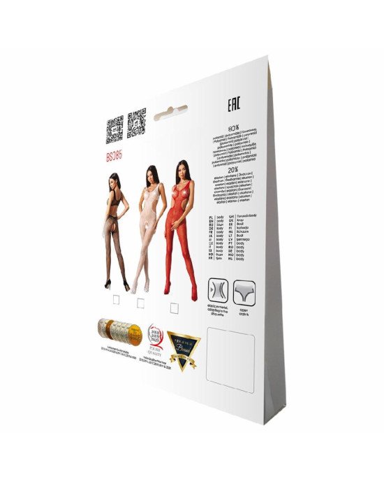 Еротичний бодістокінг з малюнком Passion BS085 white Еротичний бодістокінг з малюнком Passion BS085 white