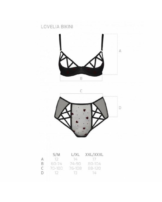 Еротичний комплект з малюнком LOVELIA BIKINI black XXL/XXXL - Passion Еротичний комплект з малюнком LOVELIA BIKINI black XXL/XXXL - Passion