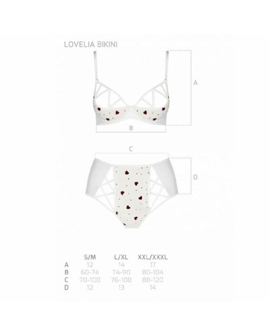 Еротичний комплект з малюнком LOVELIA BIKINI white XXL/XXXL - Passion Еротичний комплект з малюнком LOVELIA BIKINI white XXL/XXXL - Passion