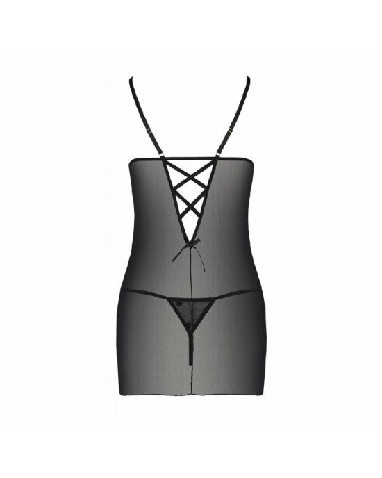 Сорочка з вирізами на грудях + стрінги LOVELIA CHEMISE black L/XL - Passion Сорочка з вирізами на грудях + стрінги LOVELIA CHEMISE black L/XL - Passion