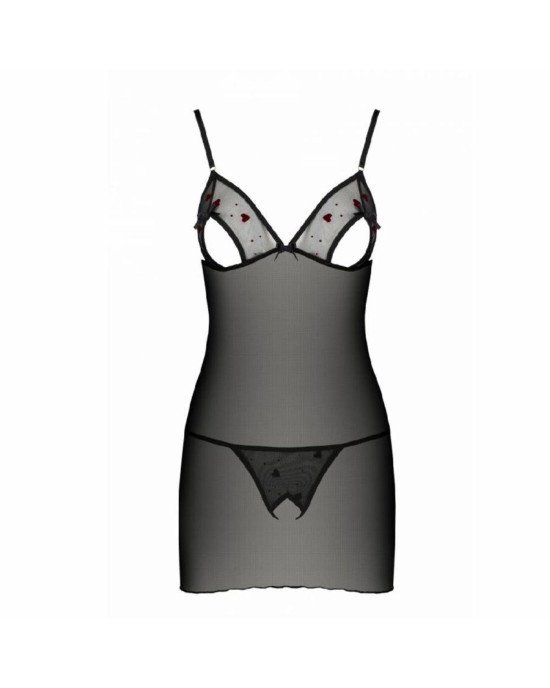 Сорочка з вирізами на грудях + стрінги LOVELIA CHEMISE black S/M - Passion Сорочка з вирізами на грудях + стрінги LOVELIA CHEMISE black S/M - Passion