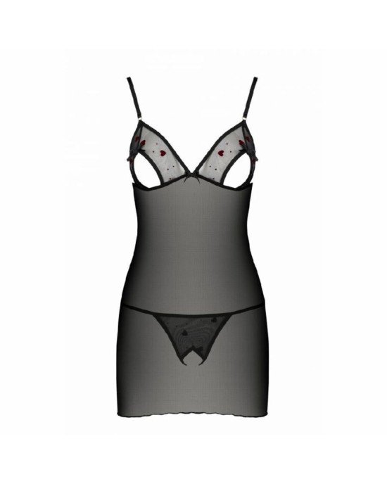 Сорочка з вирізами на грудях + стрінги LOVELIA CHEMISE black XXL/XXXL - Passion Сорочка з вирізами на грудях + стрінги LOVELIA CHEMISE black XXL/XXXL - Passion