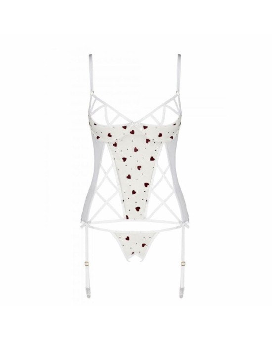 Корсет з підв'язками + стрінги LOVELIA CORSET white L/XL - Passion Корсет з підв'язками + стрінги LOVELIA CORSET white L/XL - Passion