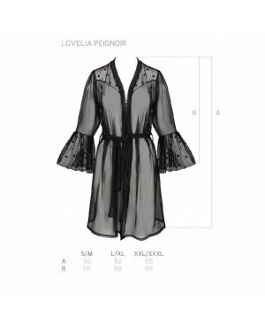 Повітряний пеньюар LOVELIA PEIGNOIR black L/XL - Passion Повітряний пеньюар LOVELIA PEIGNOIR black L/XL - Passion