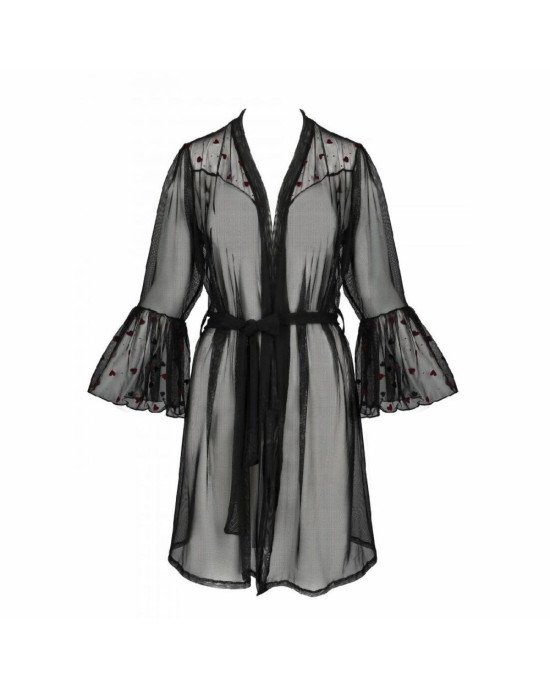 Повітряний пеньюар LOVELIA PEIGNOIR black L/XL - Passion Повітряний пеньюар LOVELIA PEIGNOIR black L/XL - Passion