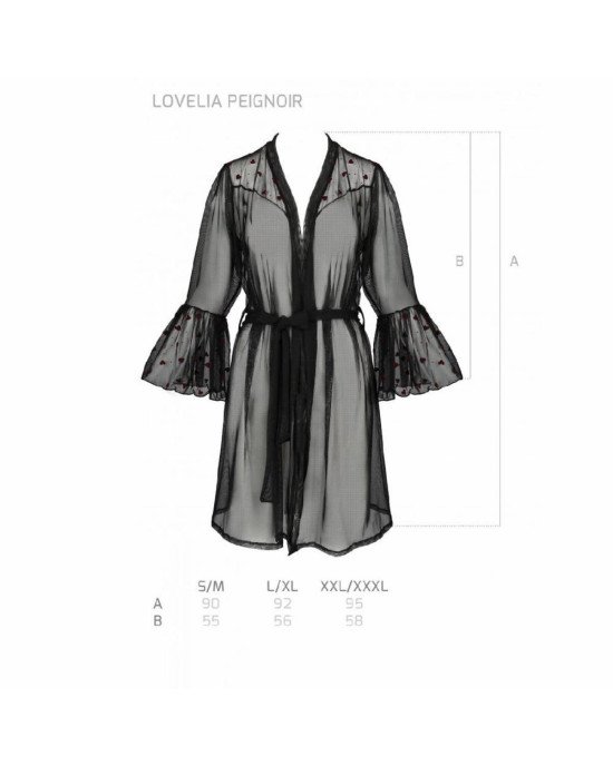 Повітряний пеньюар LOVELIA PEIGNOIR black S/M - Passion Повітряний пеньюар LOVELIA PEIGNOIR black S/M - Passion