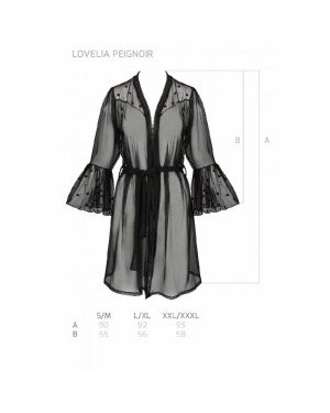 Повітряний пеньюар LOVELIA PEIGNOIR black XXL/XXXL - Passion Повітряний пеньюар LOVELIA PEIGNOIR black XXL/XXXL - Passion