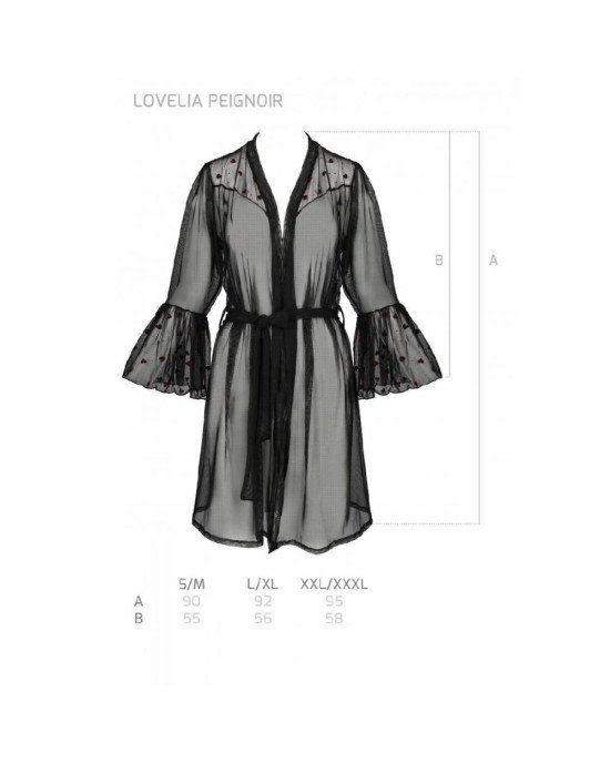 Повітряний пеньюар LOVELIA PEIGNOIR black XXL/XXXL - Passion Повітряний пеньюар LOVELIA PEIGNOIR black XXL/XXXL - Passion