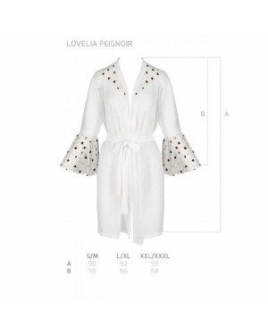 Повітряний пеньюар LOVELIA PEIGNOIR white L/XL - Passion Повітряний пеньюар LOVELIA PEIGNOIR white L/XL - Passion