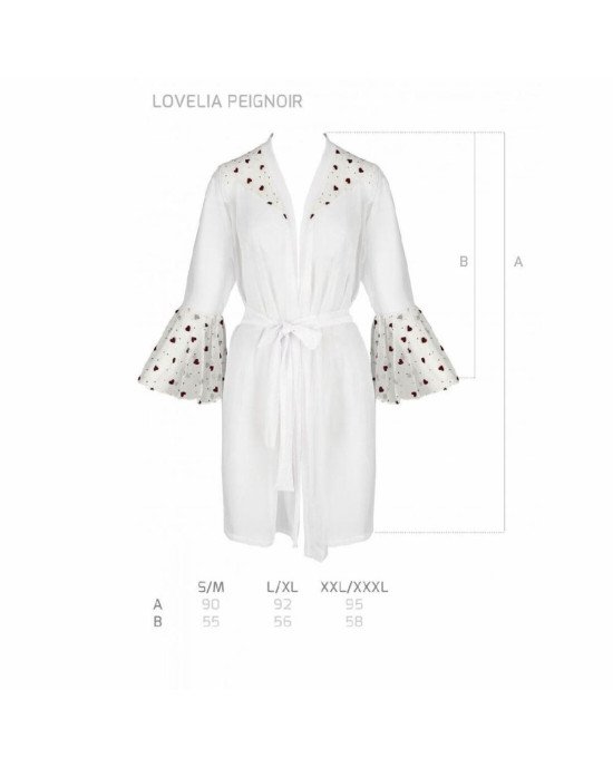 Повітряний пеньюар LOVELIA PEIGNOIR white L/XL - Passion Повітряний пеньюар LOVELIA PEIGNOIR white L/XL - Passion