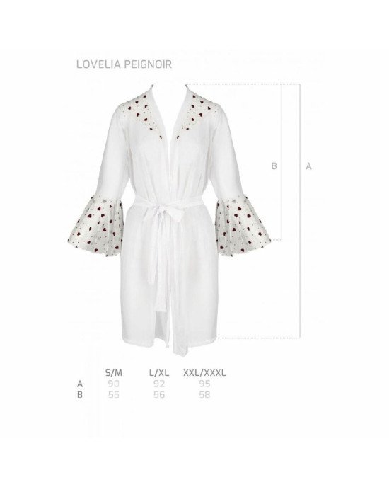 Повітряний пеньюар LOVELIA PEIGNOIR white XXL/XXXL - Passion Повітряний пеньюар LOVELIA PEIGNOIR white XXL/XXXL - Passion