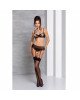 Сексуальний комплект з поясом для панчіх LOVELIA SET black L/XL - Passion Сексуальний комплект з поясом для панчіх LOVELIA SET black L/XL - Passion