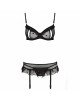 Сексуальний комплект з поясом для панчіх LOVELIA SET black L/XL - Passion Сексуальний комплект з поясом для панчіх LOVELIA SET black L/XL - Passion