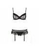 Сексуальний комплект з поясом для панчіх LOVELIA SET black S/M - Passion Сексуальний комплект з поясом для панчіх LOVELIA SET black S/M - Passion