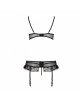 Сексуальний комплект з поясом для панчіх LOVELIA SET black XXL/XXXL - Passion