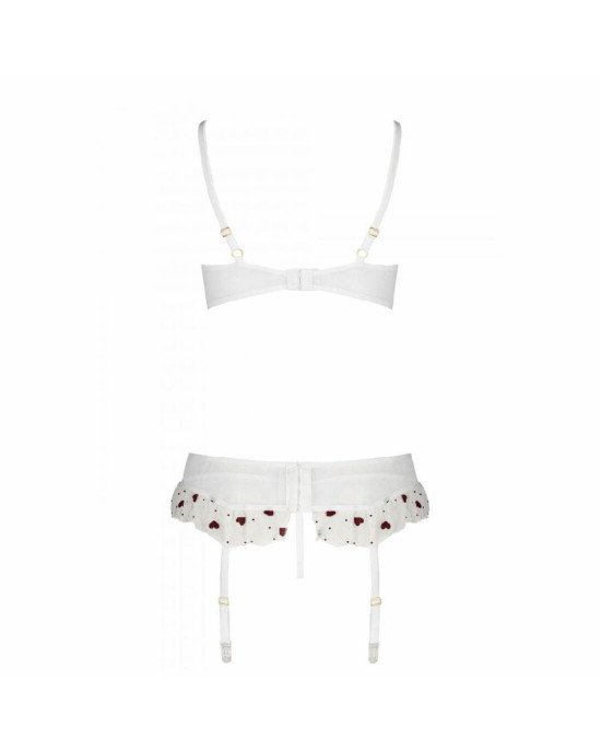 Сексуальний комплект з поясом для панчіх LOVELIA SET white L/XL - Passion Сексуальний комплект з поясом для панчіх LOVELIA SET white L/XL - Passion