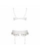 Сексуальний комплект з поясом для панчіх LOVELIA SET white XXL/XXXL - Passion