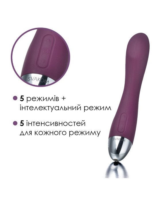 Вібратор для точки G з інтелектуальним режимом Svakom Amy Violet Вібратор для точки G з інтелектуальним режимом Svakom Amy Violet