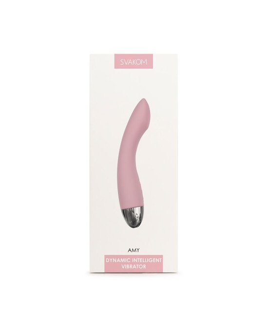 Вібратор для точки G з інтелектуальним режимом Svakom Amy Pale Pink Вібратор для точки G з інтелектуальним режимом Svakom Amy Pale Pink