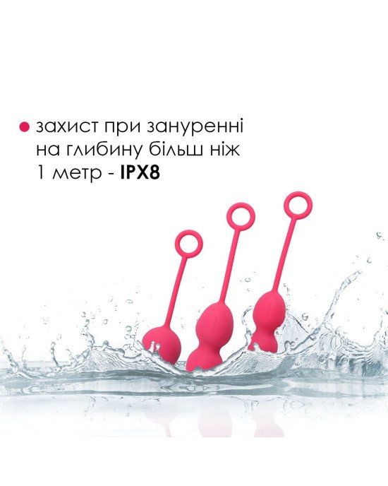 Набір вагінальних кульок зі зміщеним центром ваги Svakom Nova Plum Red Набір вагінальних кульок зі зміщеним центром ваги Svakom Nova Plum Red