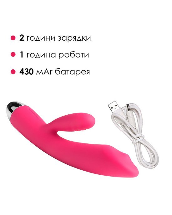 Вібратор-кролик із перлинною стимуляцією точки G Svakom Trysta Plum Red Вібратор-кролик із перлинною стимуляцією точки G Svakom Trysta Plum Red