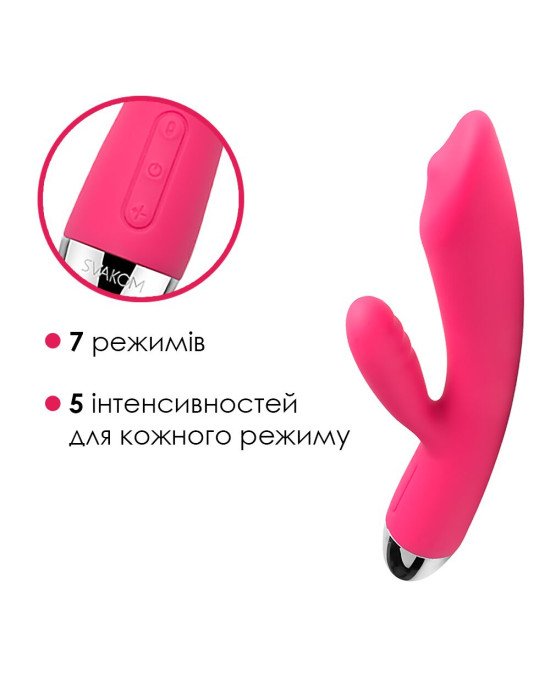 Вібратор-кролик із перлинною стимуляцією точки G Svakom Trysta Plum Red Вібратор-кролик із перлинною стимуляцією точки G Svakom Trysta Plum Red