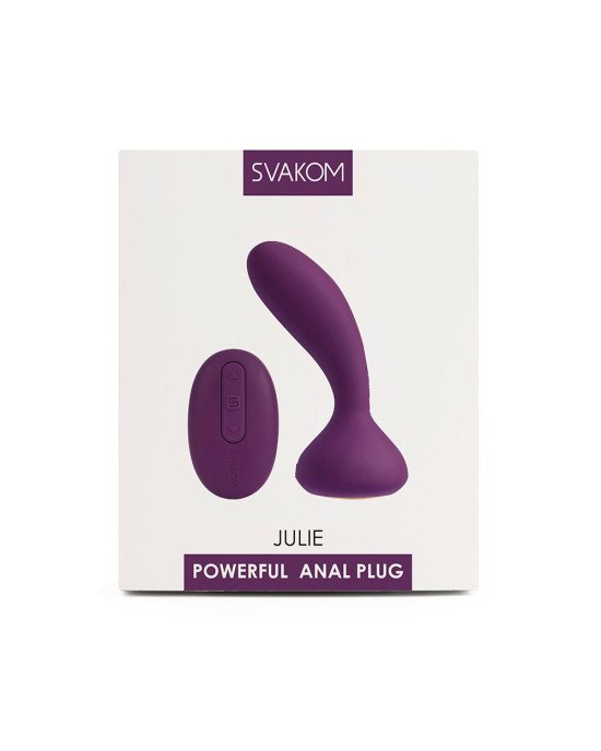 Масажер простати та вібратор точки G з пультом Svakom Julie Violet Масажер простати та вібратор точки G з пультом Svakom Julie Violet