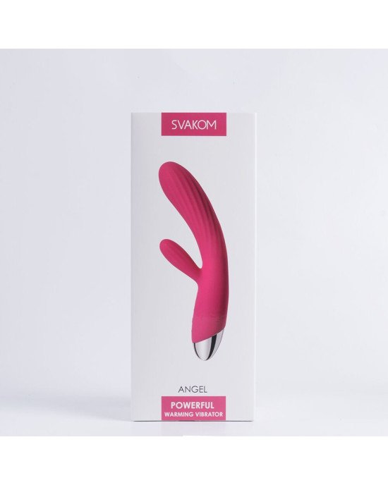 Інтелектуальний вібратор-кролик із підігрівом Svakom Angel Plum Red Інтелектуальний вібратор-кролик із підігрівом Svakom Angel Plum Red