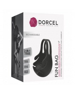 Ерекційне кільце з вібрацією і стимуляцією мошонки Dorcel FUN BAG, перезаряджаєме