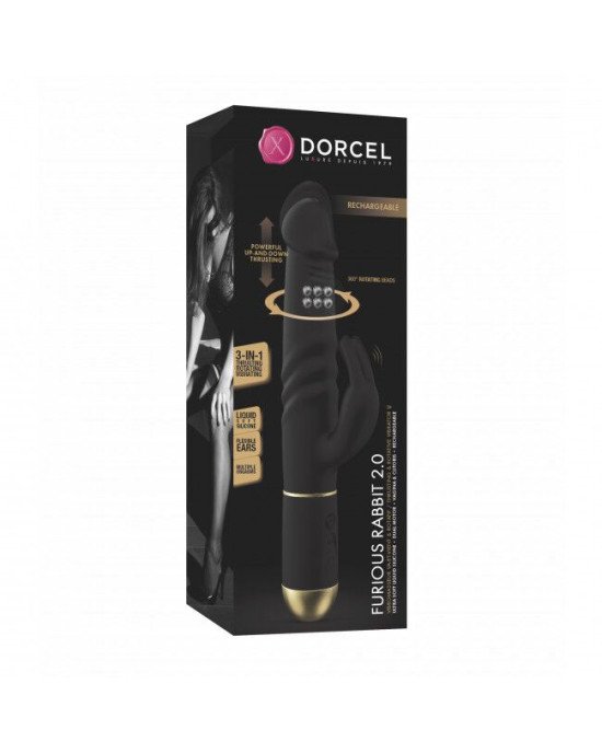 Вібратор Dorcel Furious Rabbit 2.0 зі зворотно-поступальними рухами голівки, що перезаряджається Вібратор Dorcel Furious Rabbit 2.0 зі зворотно-поступальними рухами голівки, що перезаряджається