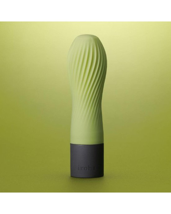 Вібратор IROHA ZEN Matcha з ніжною ребристою поверхнею Вібратор IROHA ZEN Matcha з ніжною ребристою поверхнею