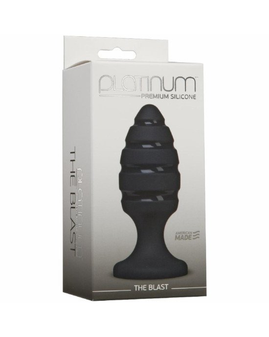 Анальний плаг зі спіральним каналом Doc Johnson Platinum Premium Silicone — The Blast — Black Анальний плаг зі спіральним каналом Doc Johnson Platinum Premium Silicone — The Blast — Black