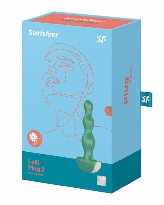 Анальний стимулятор-намистини з двома моторами Satisfyer Lolli-Plug 2 Green Анальний стимулятор-намистини з двома моторами Satisfyer Lolli-Plug 2 Green