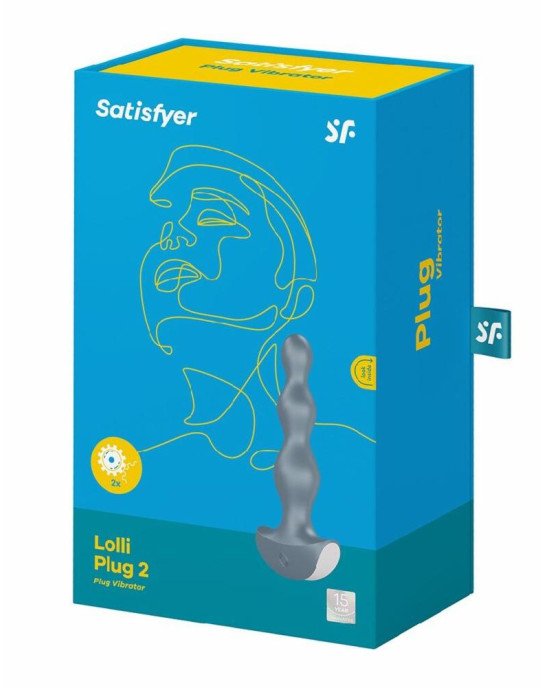 Анальний стимулятор-намистини з двома моторами Satisfyer Lolli-Plug 2 ice blue Анальний стимулятор-намистини з двома моторами Satisfyer Lolli-Plug 2 ice blue