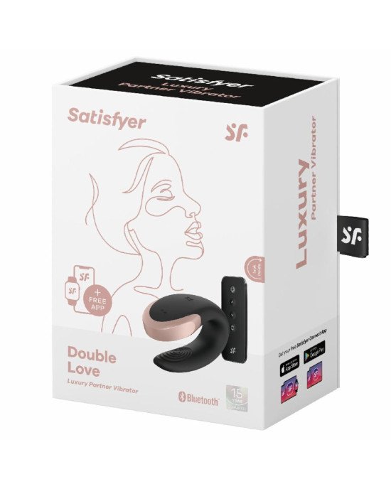 Смарт-вібратор для пар Satisfyer Double Love (Black) Смарт-вібратор для пар Satisfyer Double Love (Black)