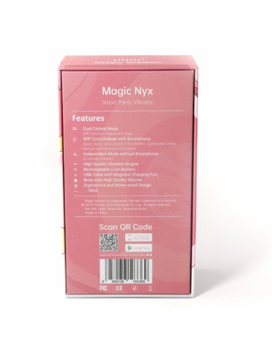 Смарт-вібратор у трусики Magic Motion Nyx Red Смарт-вібратор у трусики Magic Motion Nyx Red