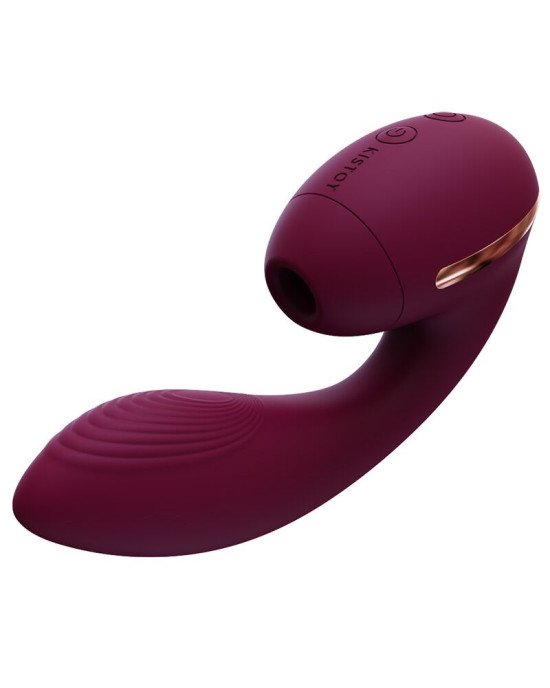 Вакуумний вібратор Kistoy Tina Mini Violet, вагінально-кліторальний Вакуумний вібратор Kistoy Tina Mini Violet, вагінально-кліторальний