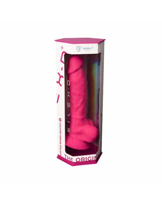 Фалоімітатор SilexD Tomas Pink (MODEL 1 size 9in), двошаровий, силікон + Silexpan, діаметр 4,9см Фалоімітатор SilexD Tomas Pink (MODEL 1 size 9in), двошаровий, силікон + Silexpan, діаметр 4,9см