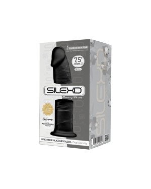 Фалоімітатор SilexD Henry Black (MODEL 2 size 7.5in), двошаровий, силікон + Silexpan, діаметр 4,8 см Фалоімітатор SilexD Henry Black (MODEL 2 size 7.5in), двошаровий, силікон + Silexpan, діаметр 4,8 см