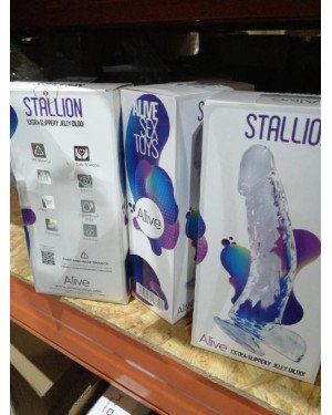 Прозорий фалоімітатор Alive Jelly Dildo Stallion (м'яте паковання!!!)