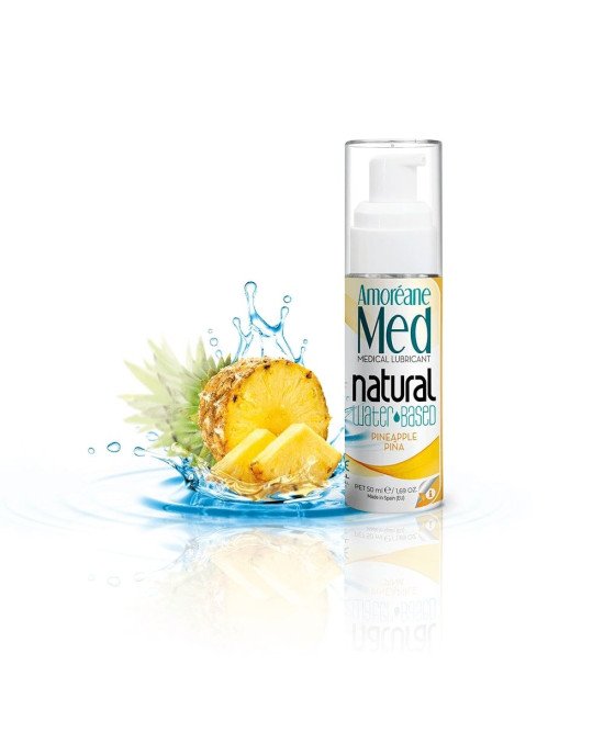 Лубрикант на водній основі з екстрактом фітопланктону Amoreane Pineapple (50 мл), морський колаген Лубрикант на водній основі з екстрактом фітопланктону Amoreane Pineapple (50 мл), морський колаген