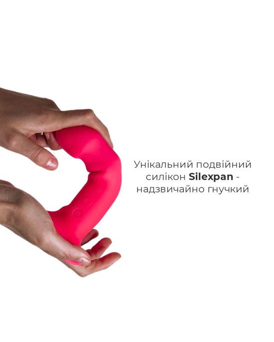 Двошаровий ділдо з вібрацією Adrien Lastic Hitsens 2 Pink, відмінно для страпона, макс діаметр 4 см, Двошаровий ділдо з вібрацією Adrien Lastic Hitsens 2 Pink, відмінно для страпона, макс діаметр 4 см,