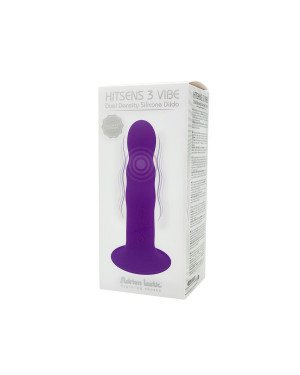 Двошаровий ділдо з вібрацією Adrien Lastic Hitsens 3 Purple, відмінно для страпона, діаметр 4 см, до Двошаровий ділдо з вібрацією Adrien Lastic Hitsens 3 Purple, відмінно для страпона, діаметр 4 см, до