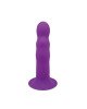 Двошаровий ділдо з вібрацією Adrien Lastic Hitsens 3 Purple, відмінно для страпона, діаметр 4 см, до
