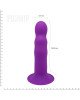 Двошаровий ділдо з вібрацією Adrien Lastic Hitsens 3 Purple, відмінно для страпона, діаметр 4 см, до