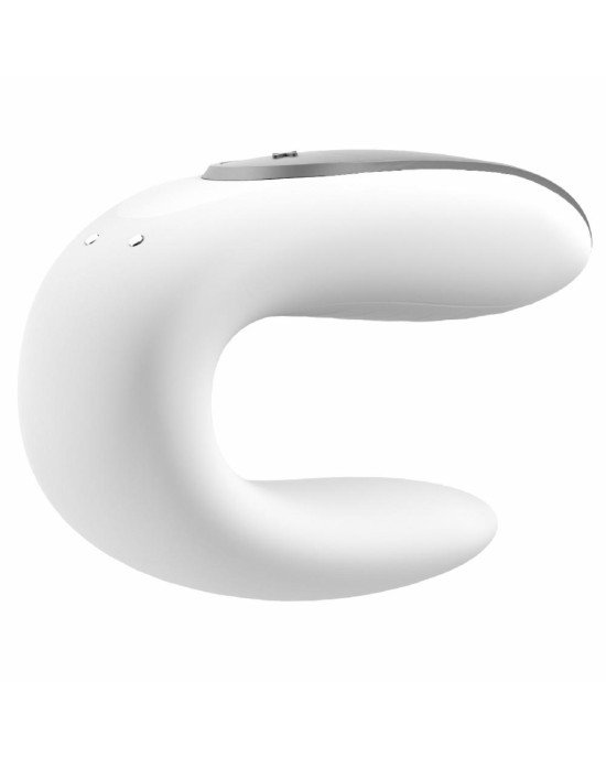 Смартвібратор для пар Satisfyer Double Fun (White) з пультом ДК Смартвібратор для пар Satisfyer Double Fun (White) з пультом ДК